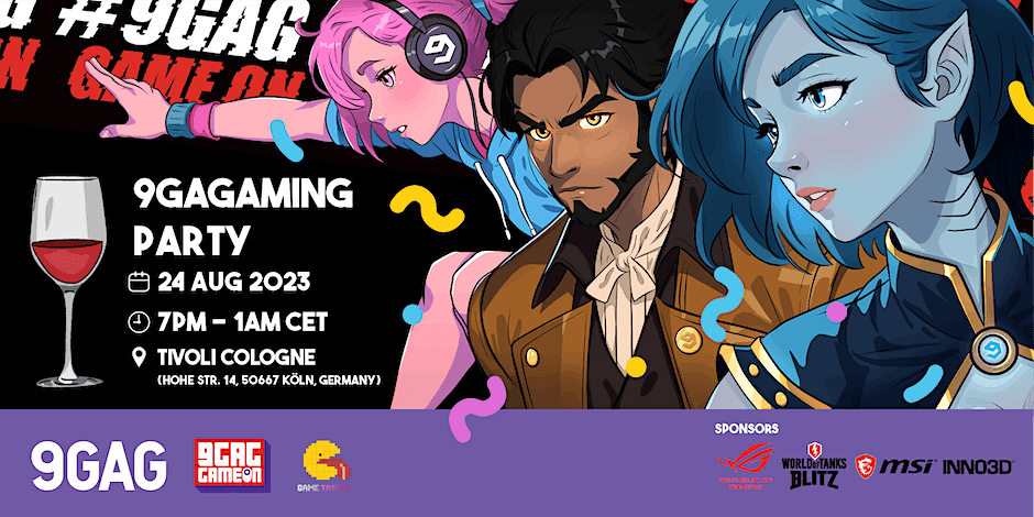 Join 9GAG at the Ultimate #Gaming Party in Cologne!