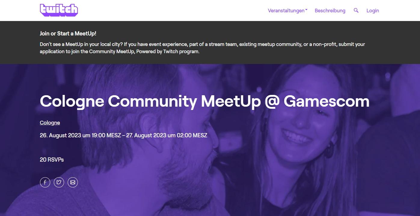 Twitch Cologne Community MeetUp @ Gamescom