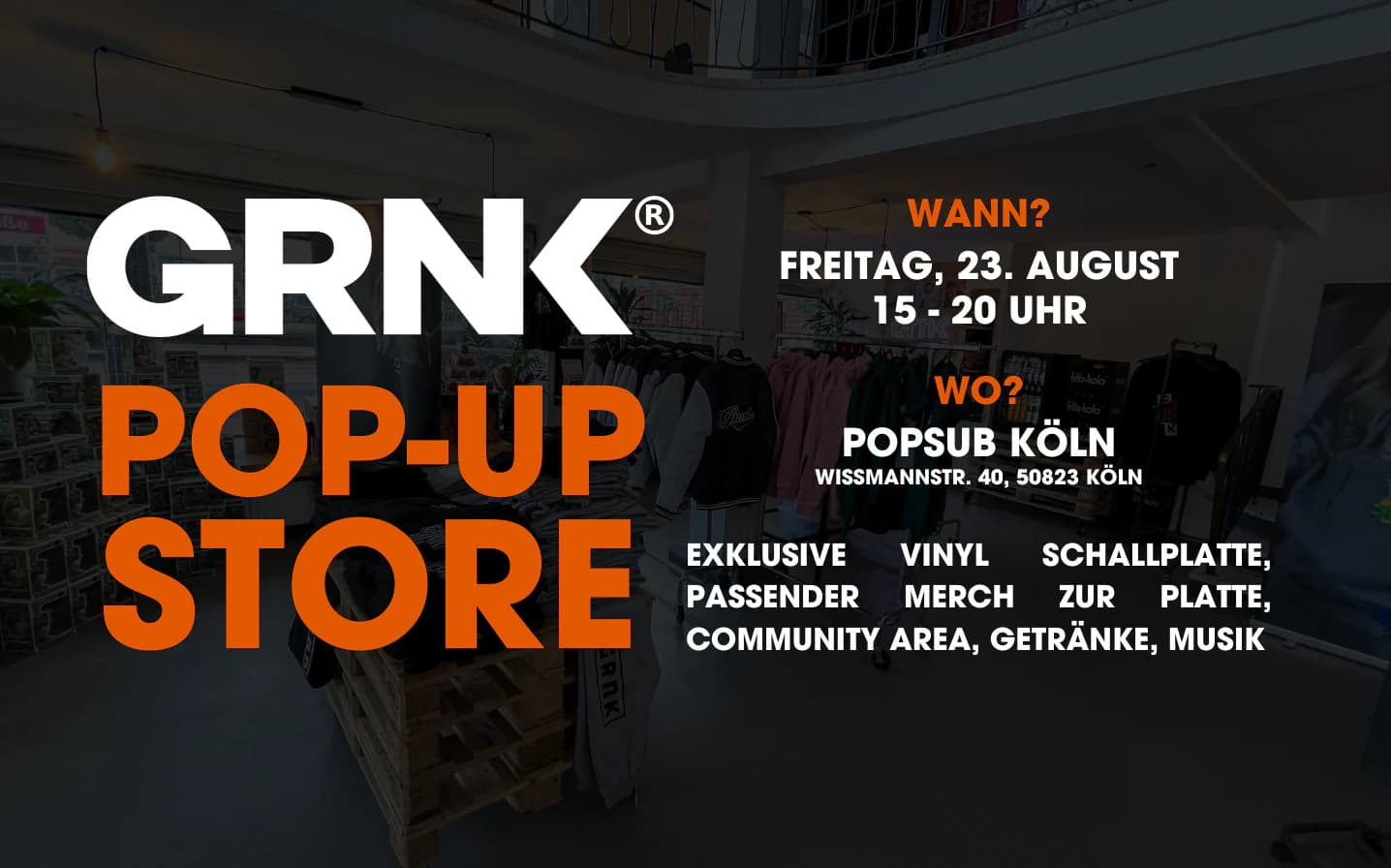 GRNK Community-Treff mit Pop-up Store